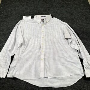 Champs Dress Shirt Mens XXL Multicolor Plaid Cotton Twill Formal Business